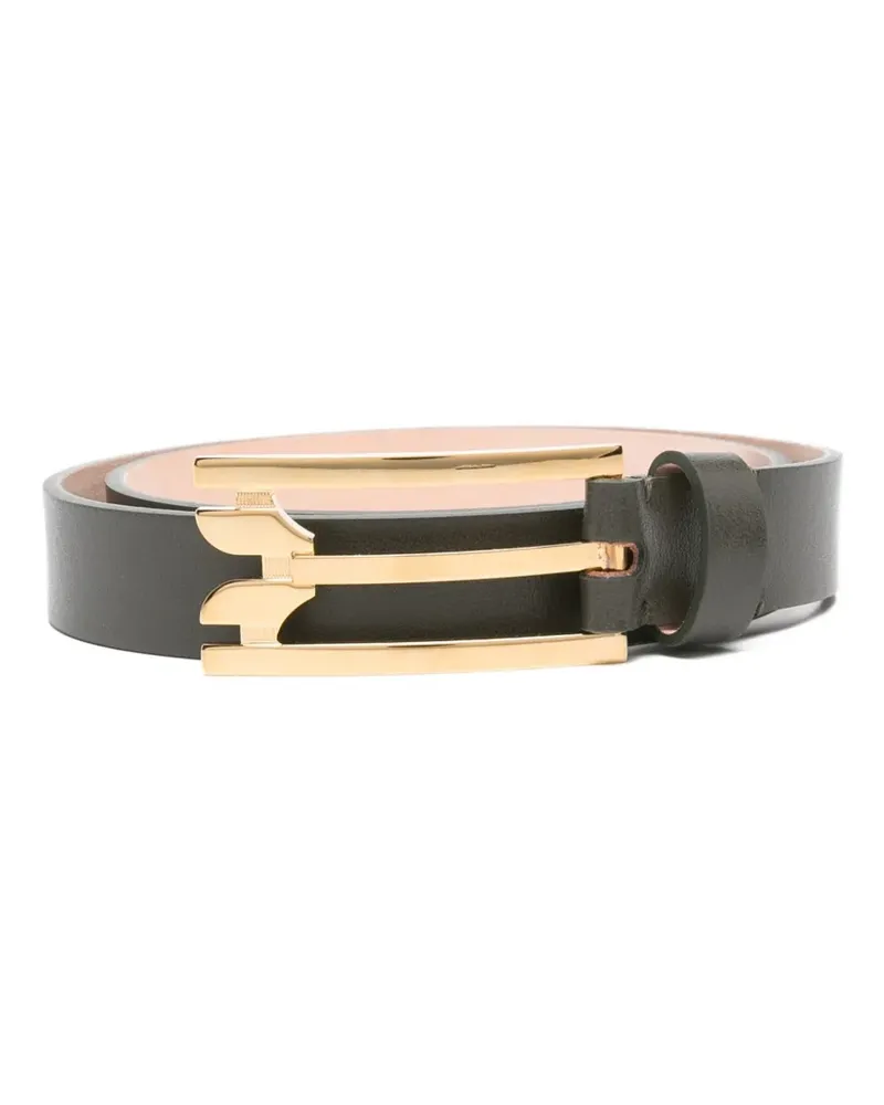 Victoria Beckham logo-buckle leather belt - Grün Grün