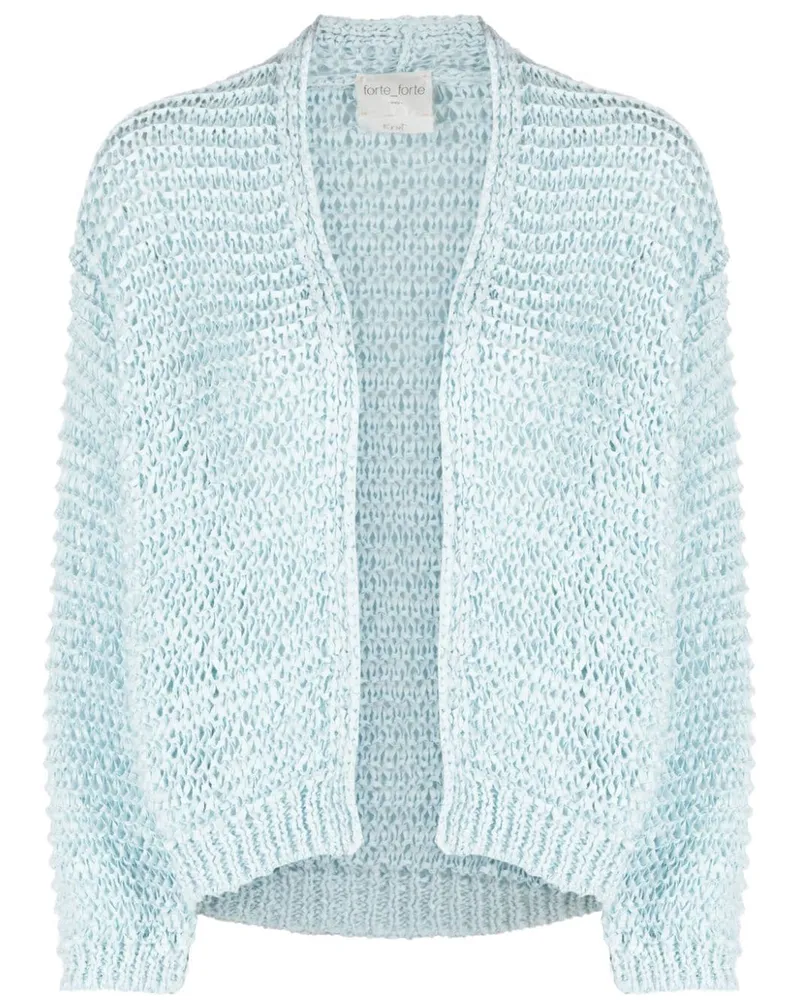 forte_forte Cardigan mit offener Front Blau