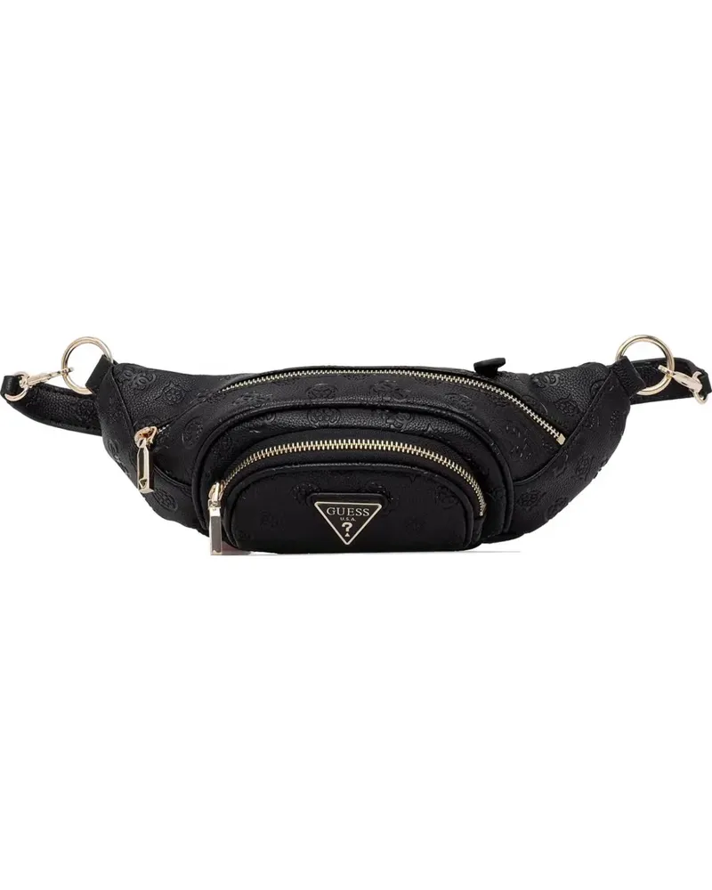 Guess logo-embossed belt bag - Schwarz Schwarz
