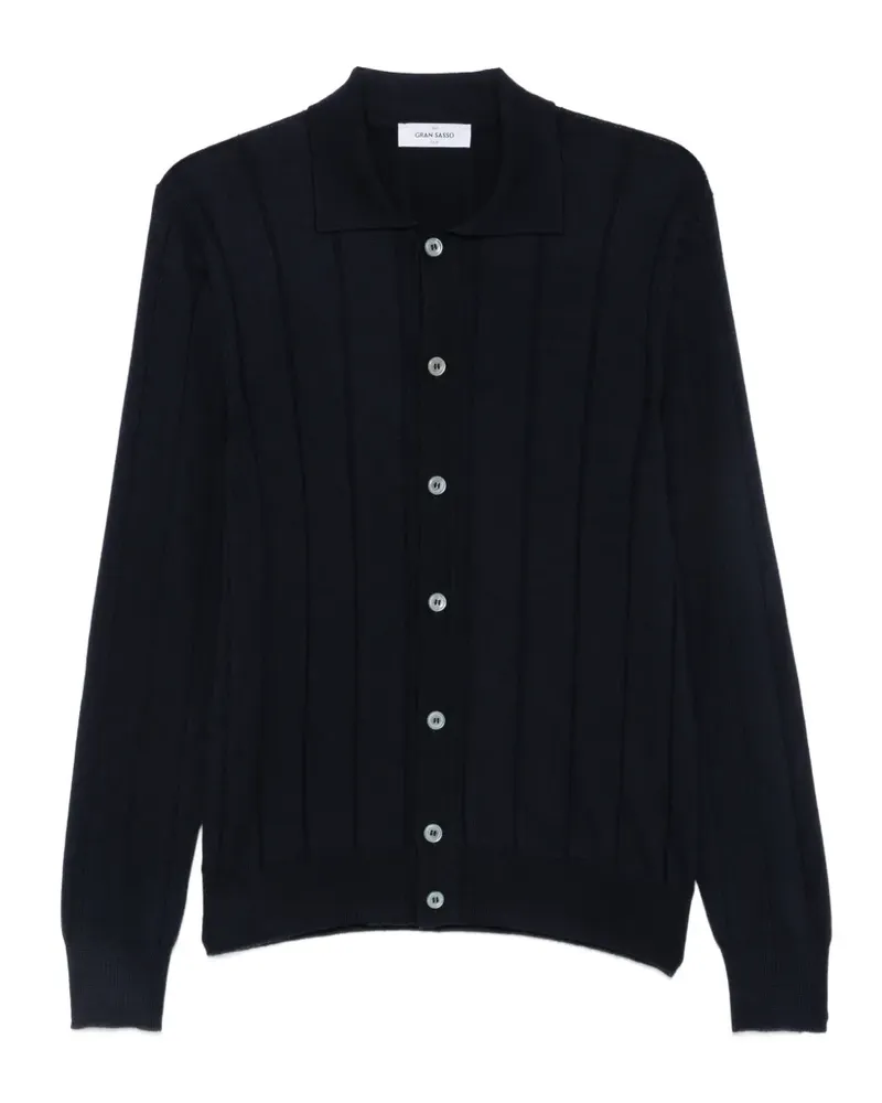 Gran Sasso Gerippter Cardigan - Blau Blau