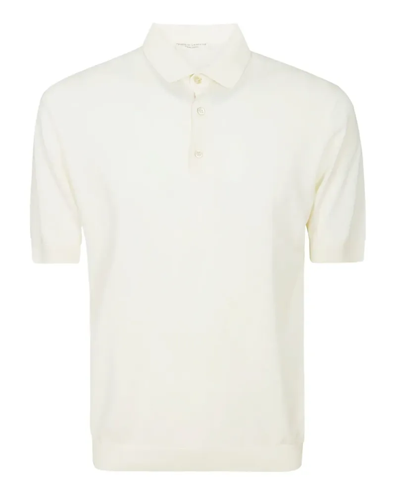 Filippo de Laurentiis Kurzärmeliges Poloshirt - Weiß Weiß