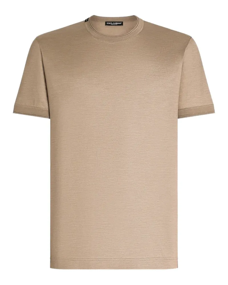 Dolce & Gabbana short-sleeved silk t-shirt - Braun Braun