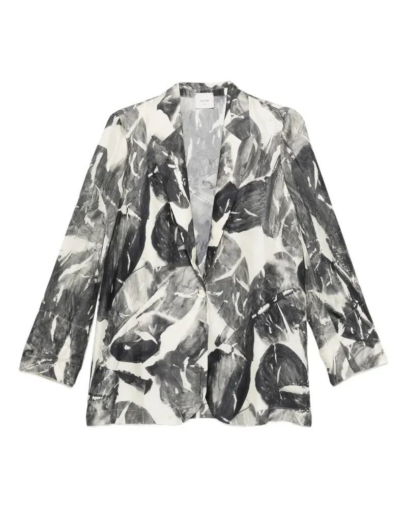 ALYSI Monopetto Jacke mit Blumen - Weiß Weiß