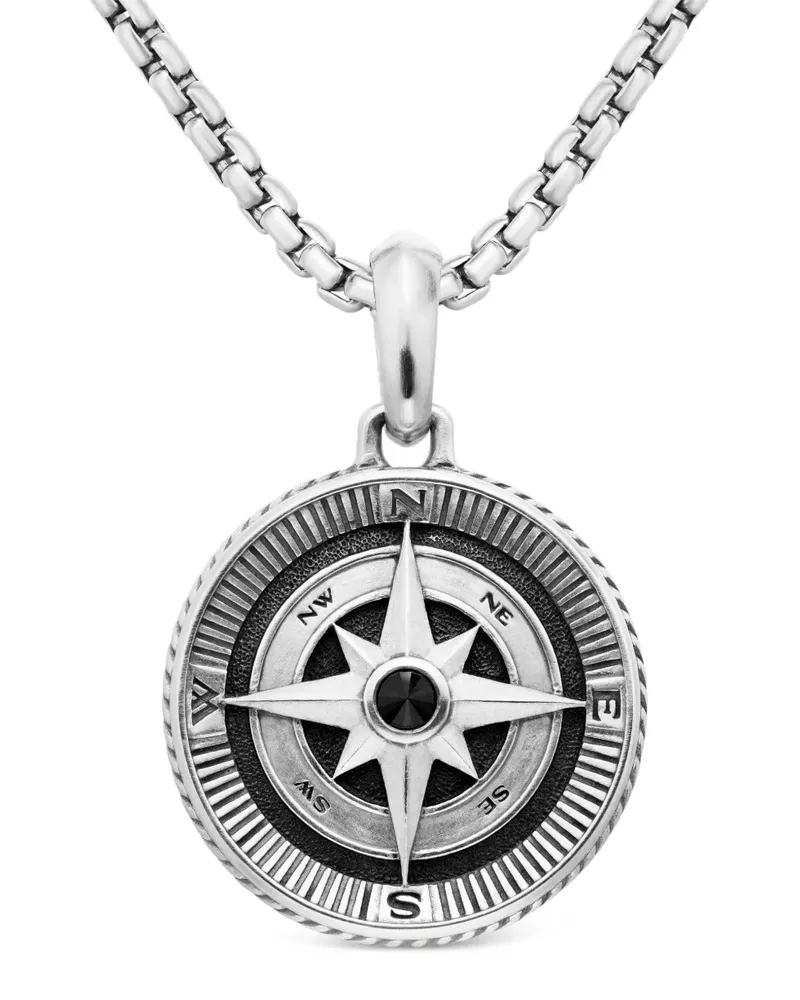 David Yurman Maritime Compass Amulett aus Sterlingsilber 26,8mm Silber