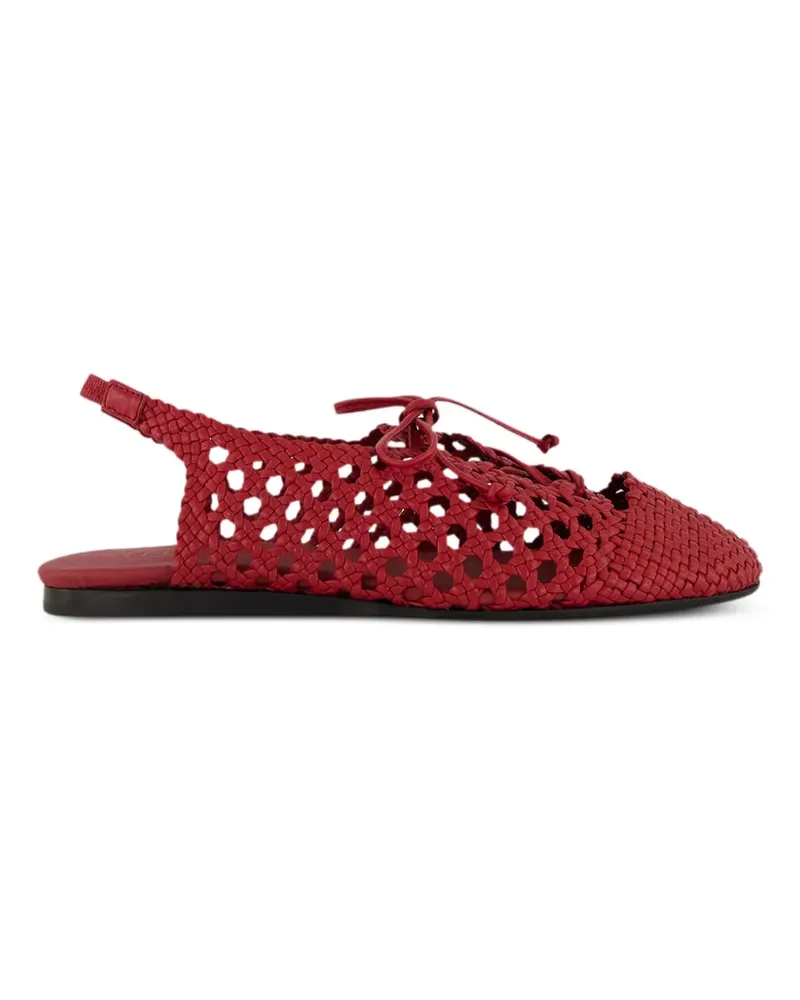 HEREU Handgewebte Sardana Sandalen - Rot Rot