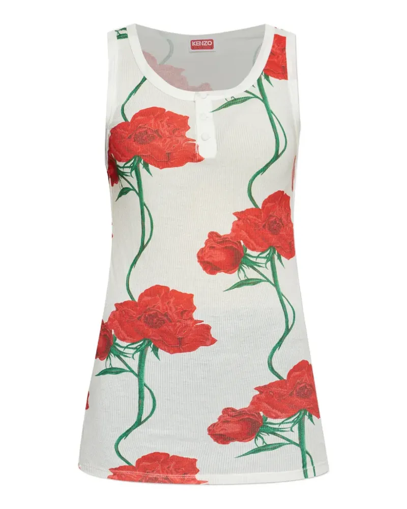 Kenzo Archive Roe floral-print tank top - Weiß Weiß
