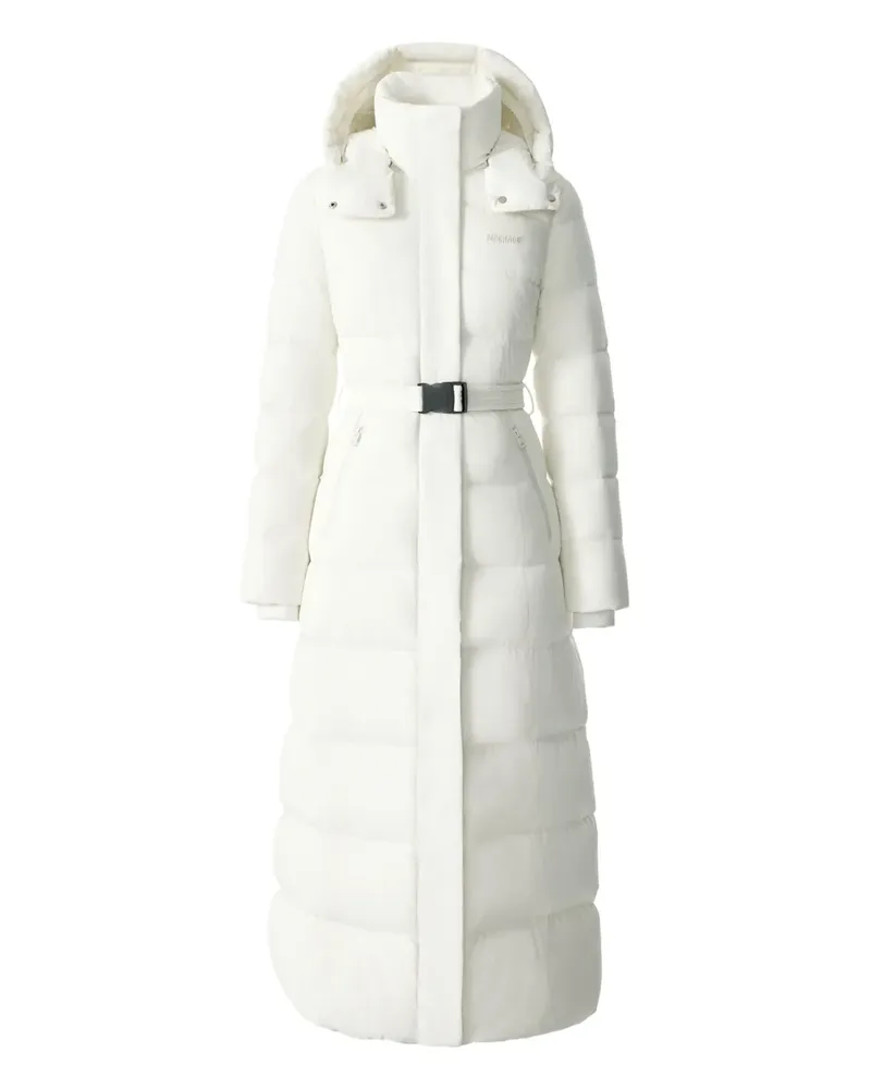 Mackage Calina-City hooded belted coat - Nude Nude