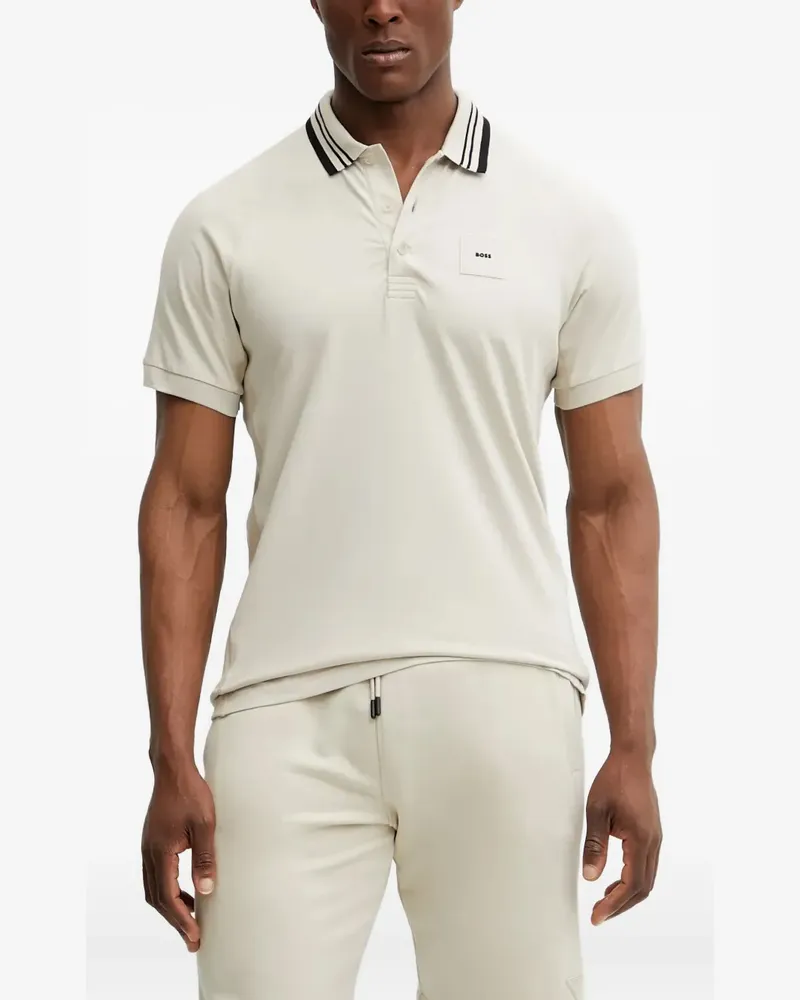 HUGO BOSS Poloshirt mit Kontrastdetail - Nude Nude