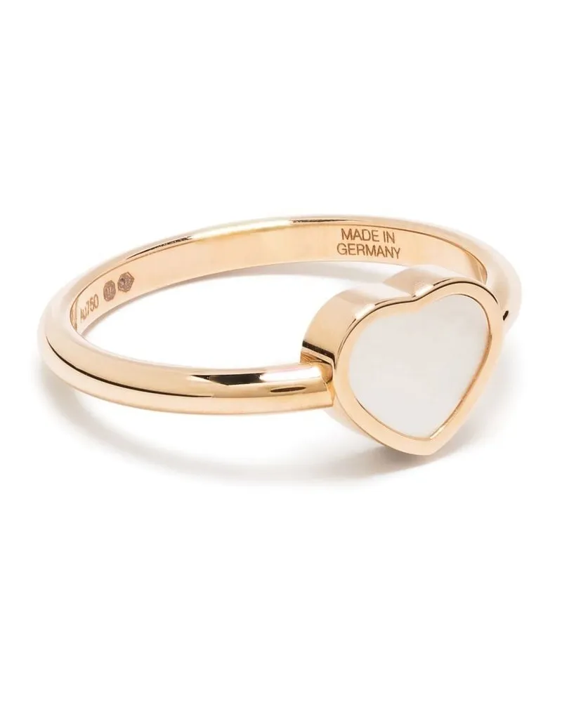 Chopard 18kt My Happy Heart Rotgoldring mit Perlmutt - Rosa Rosa
