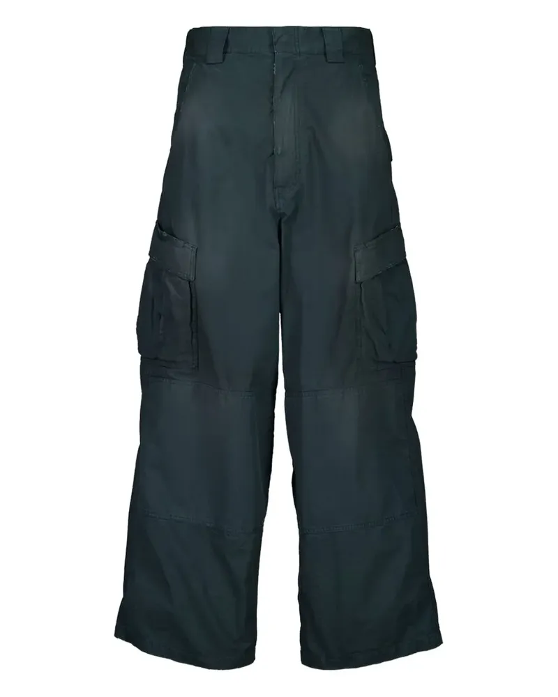 Balenciaga Cargohose mit ausgeblichenem Effekt - Grün Grün