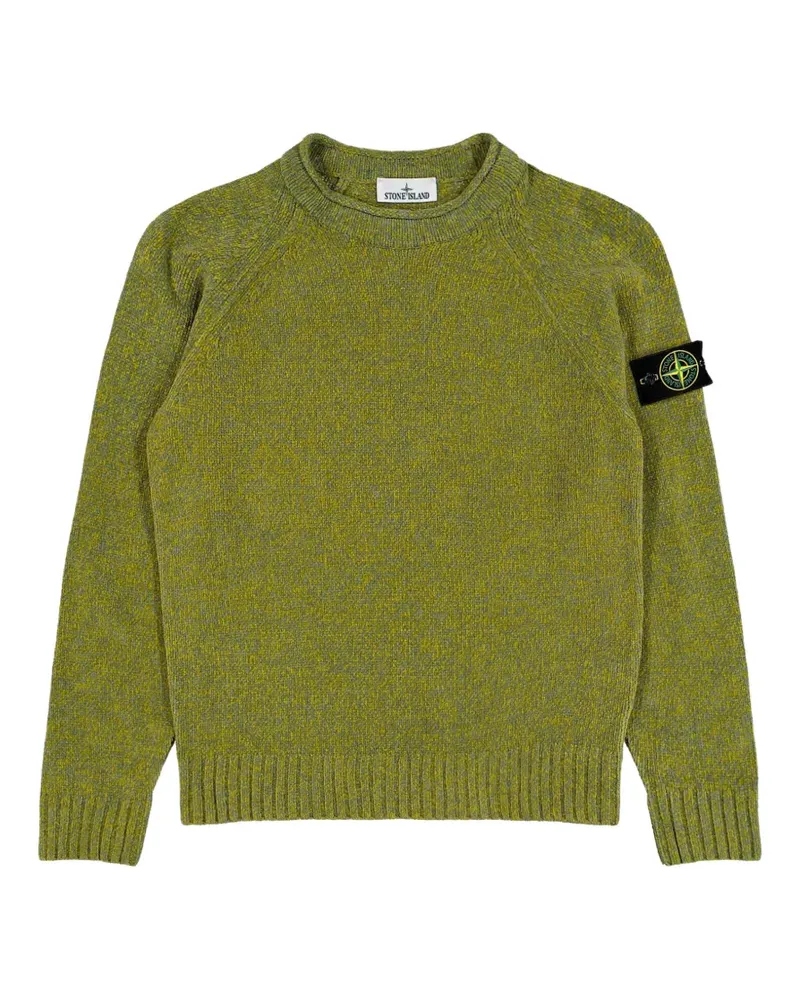 Stone Island Lockerer Mouliné Chenille-Pullover mit Raglanärmeln - Grün Grün