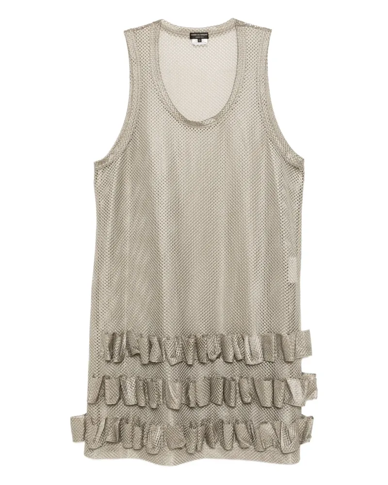 Comme des Garçons Gerüschte Mesh-Weste - Grün Grün