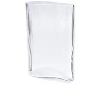 Mist Wide Vase aus Kristall - Weiß