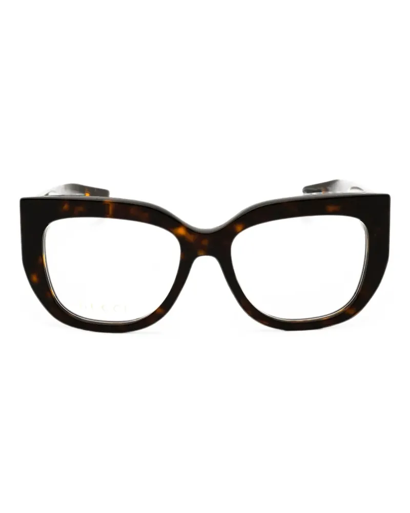 Gucci Brille mit Cat-Eye-Gestell - Braun Braun