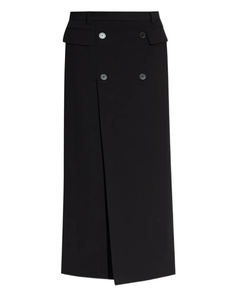 Balenciaga Doppelreihiger Rock - Schwarz Schwarz