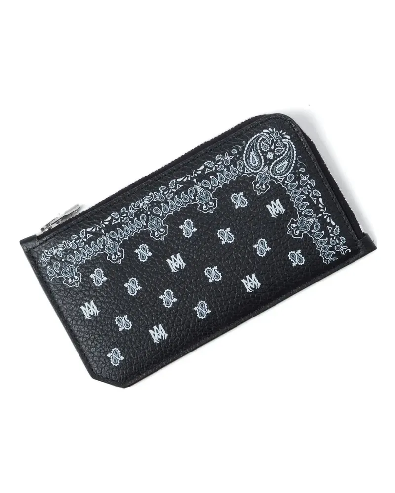 Amiri Kartenetui mit Paisleymuster - Schwarz Schwarz