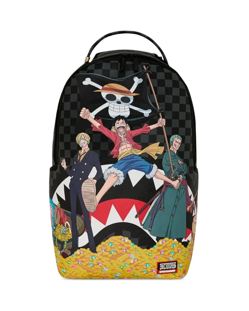 Sprayground x One Piece Straw Hat Crew Rucksack - Schwarz Schwarz