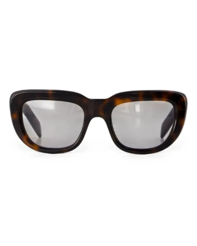 Prada Eckige Sonnenbrille in Schildpattoptik - Schwarz Schwarz