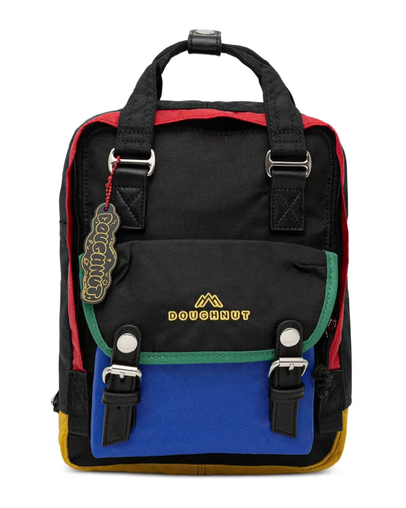 DOUGHNUT Mini Macaron You-Universe Rucksack in Colour-Block-Optik - Schwarz Schwarz