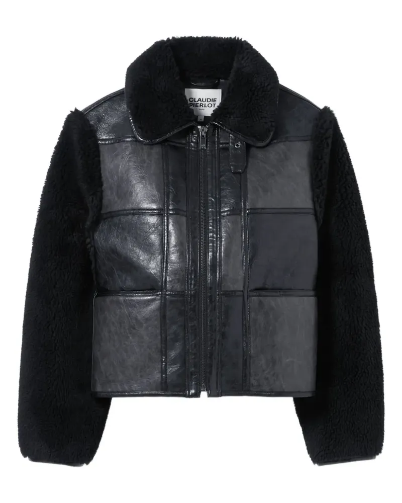 Claudie Pierlot Jacke aus Faux Fur - Schwarz Schwarz