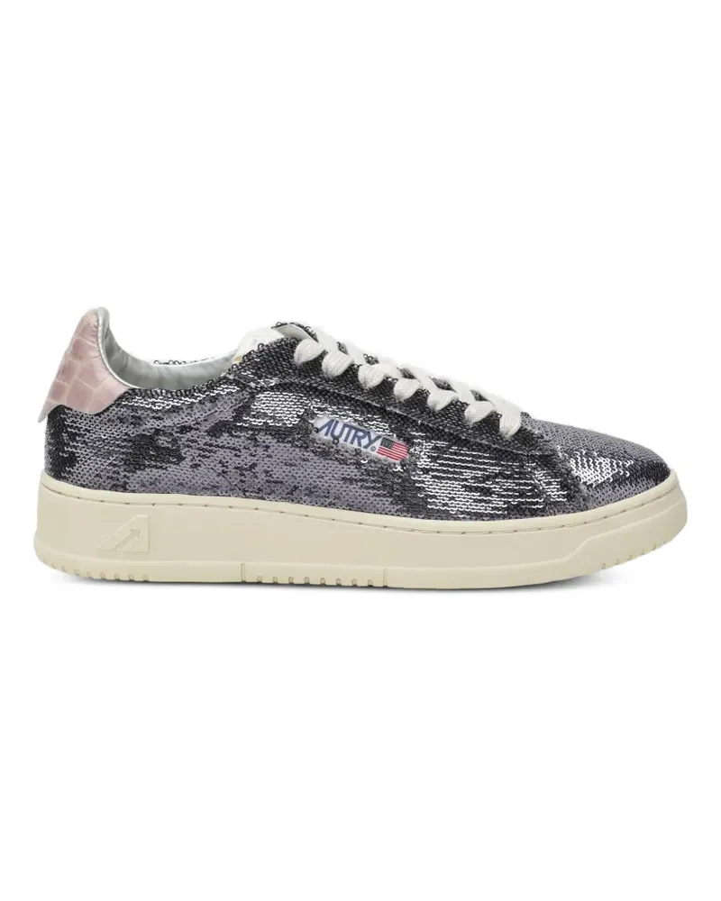 AUTRY Dallas Sneakers mit Pailletten - Silber Silber