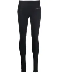 Jil Sander Leggings mit Logo-Print Schwarz