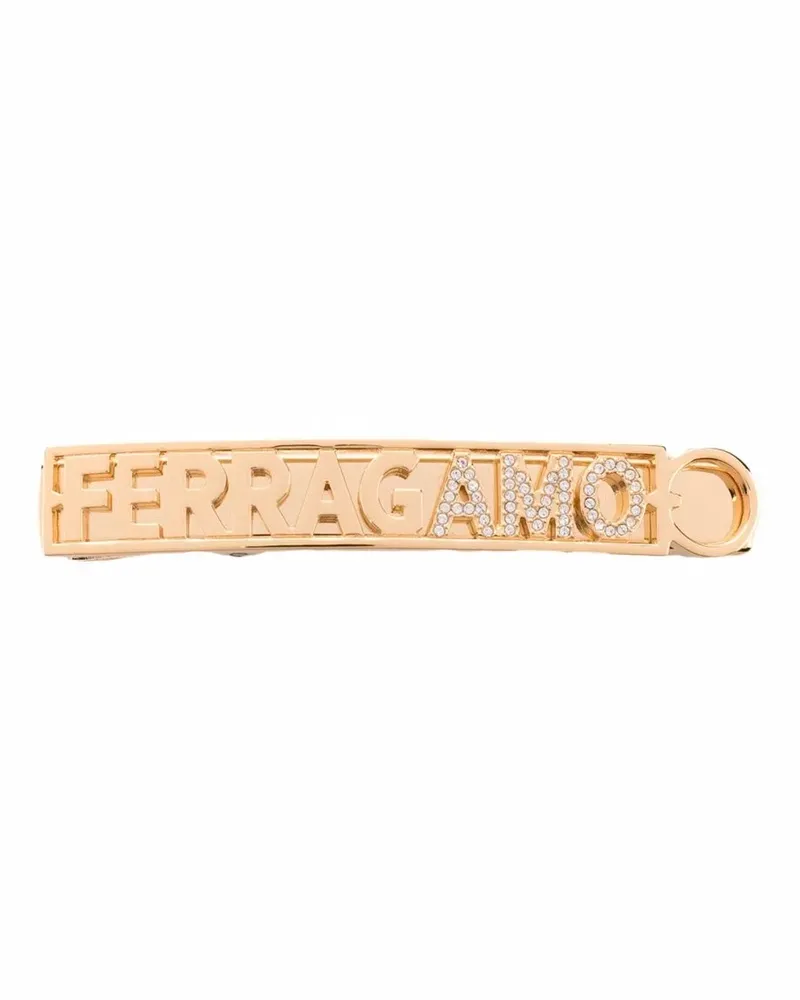 Ferragamo Haarspange mit Logo - Gold Gold