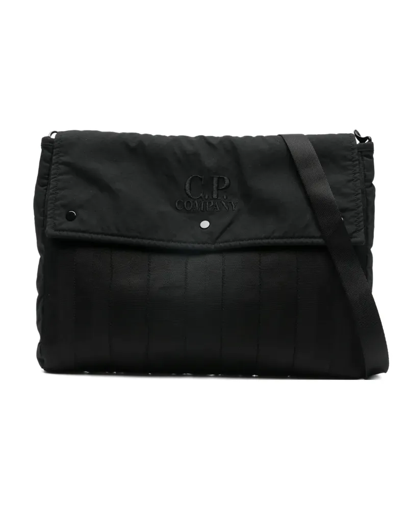C.P. Company Gesteppte Tote Bag mit Logo - Schwarz Schwarz