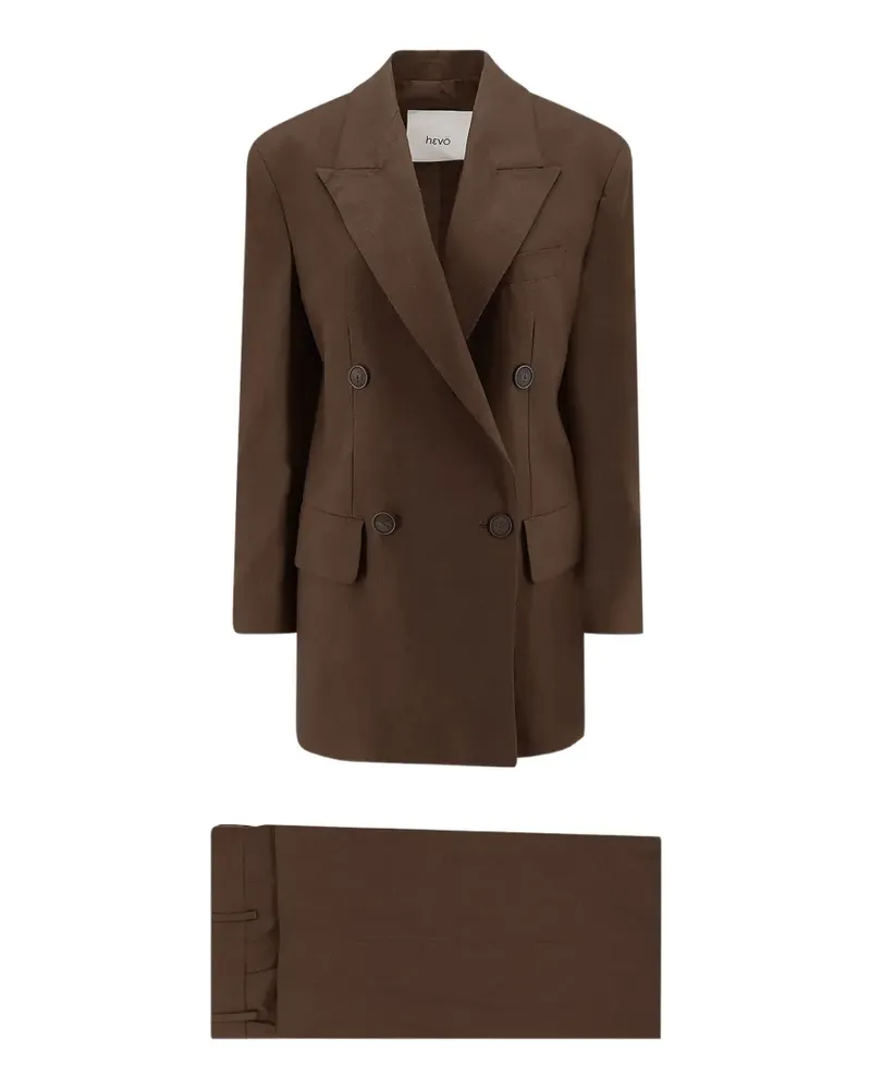 Hevò Rocchetta double-breasted suit - Braun Braun