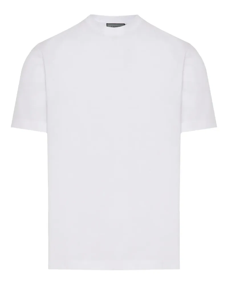 Canali Klassisches T-Shirt - Weiß Weiß