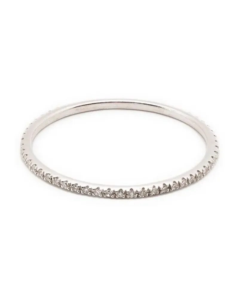 EF Collection 14kt Weißgoldring mit Diamanten - Silber Silber