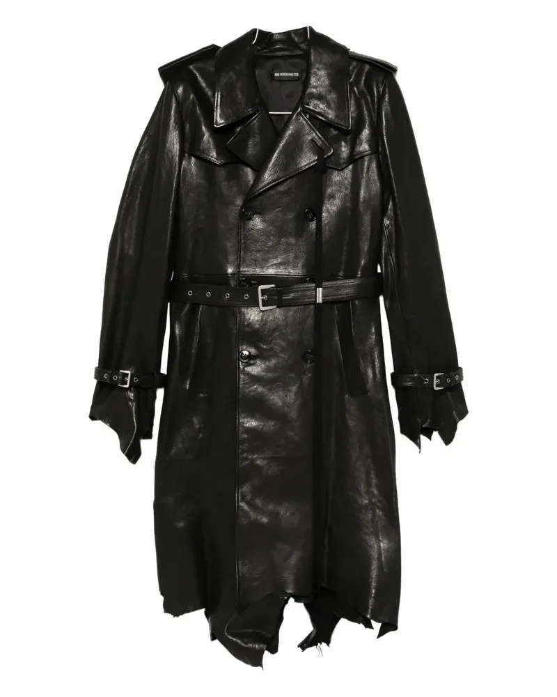 Ann Demeulemeester belted double-breasted coat - Schwarz Schwarz