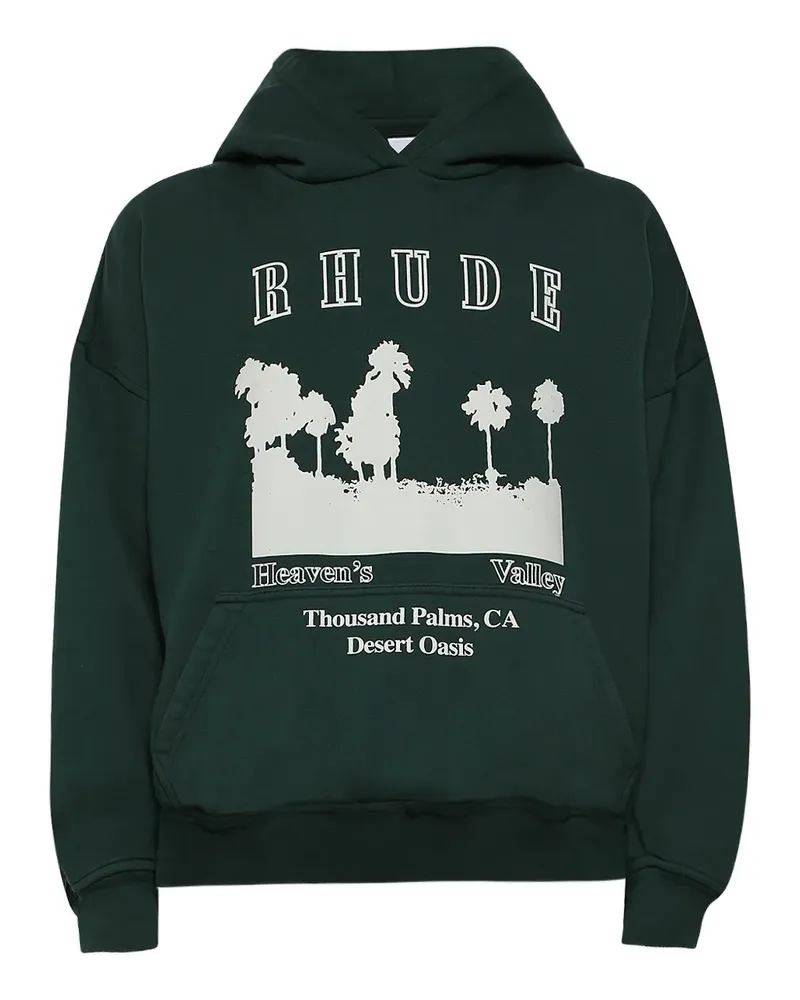 RHUDE Hoodie mit grafischem Print - Grün Grün
