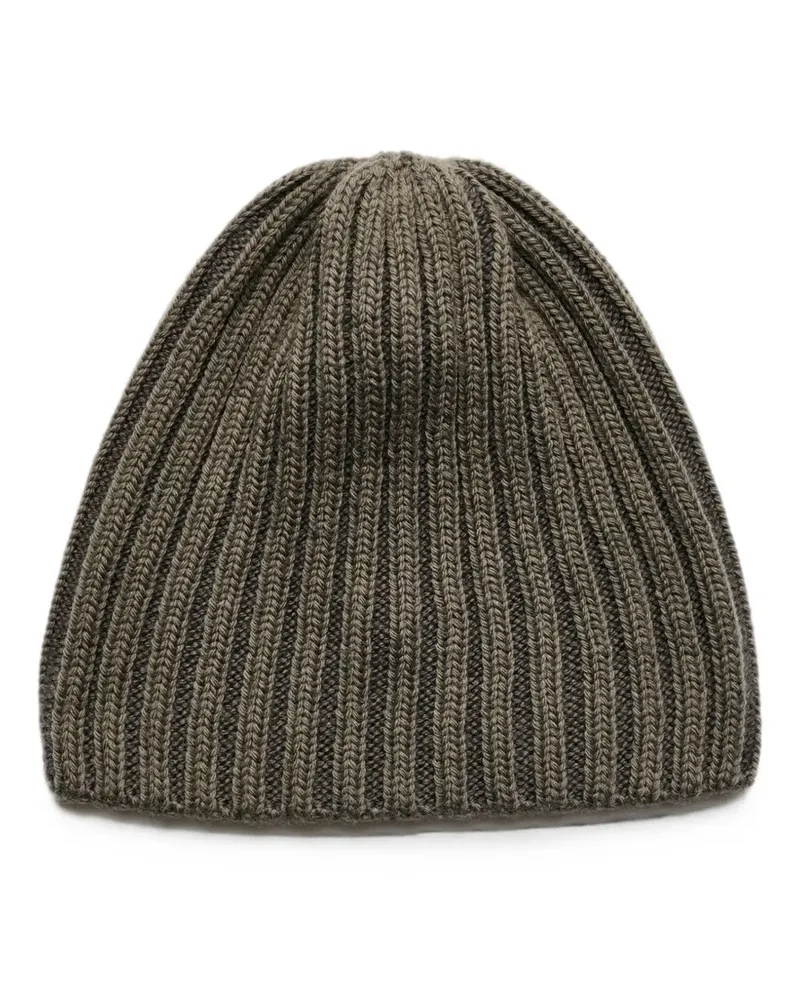 Our Legacy Gerippte Boston Beanie - Grün Grün