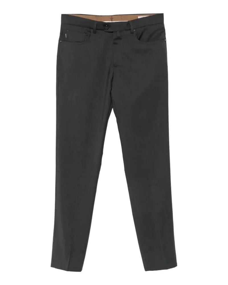 Berwich logo-patch straight-leg trousers - Grau Grau