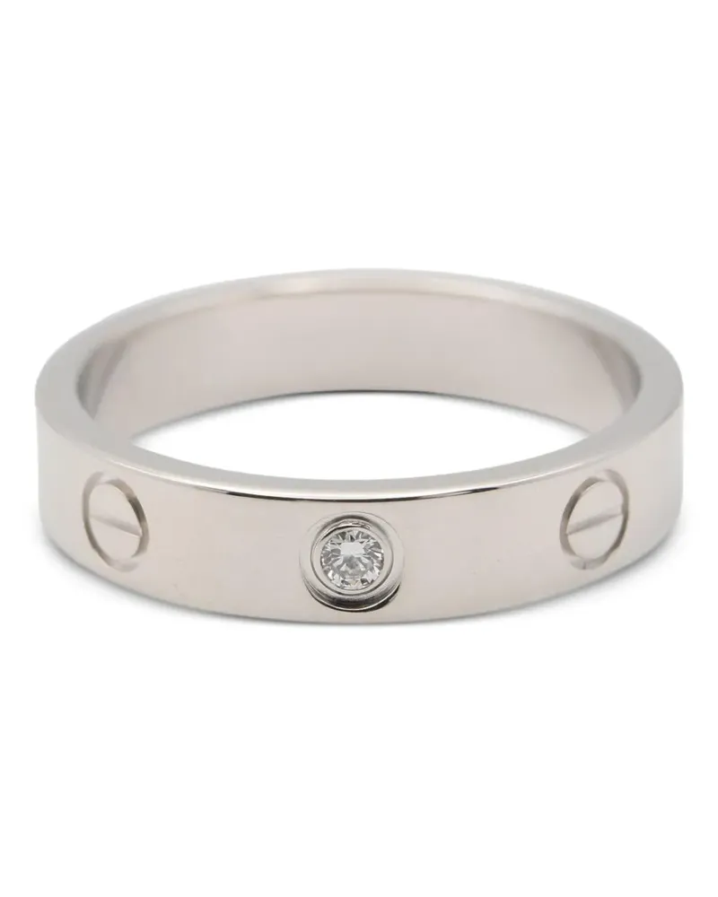 Cartier 2010s mini Love Ring mit Diamant - Silber Silber