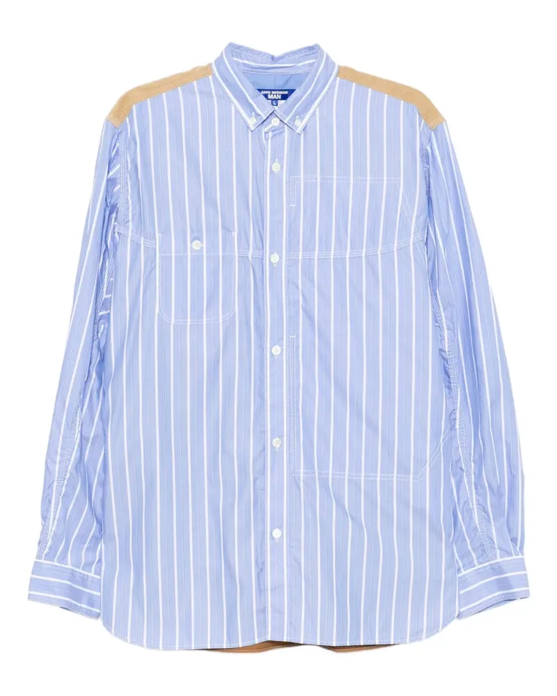 Junya Watanabe Gestreiftes Hemd aus Canvas - Blau Blau
