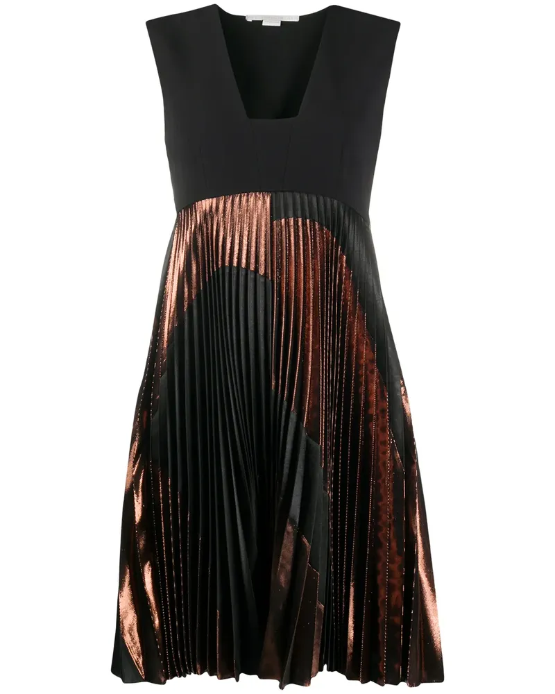 Stella McCartney Kleid mit Falten - Schwarz Schwarz
