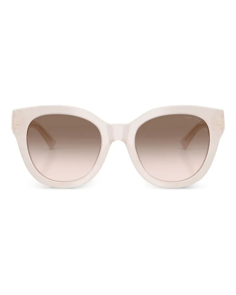 Jimmy Choo Sonnenbrille mit ovalem Gestell - Nude Nude