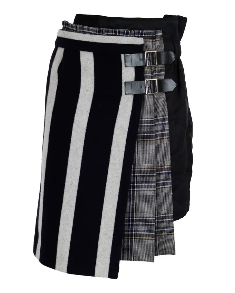 Sacai Midirock mit Schnalle - Grau Grau