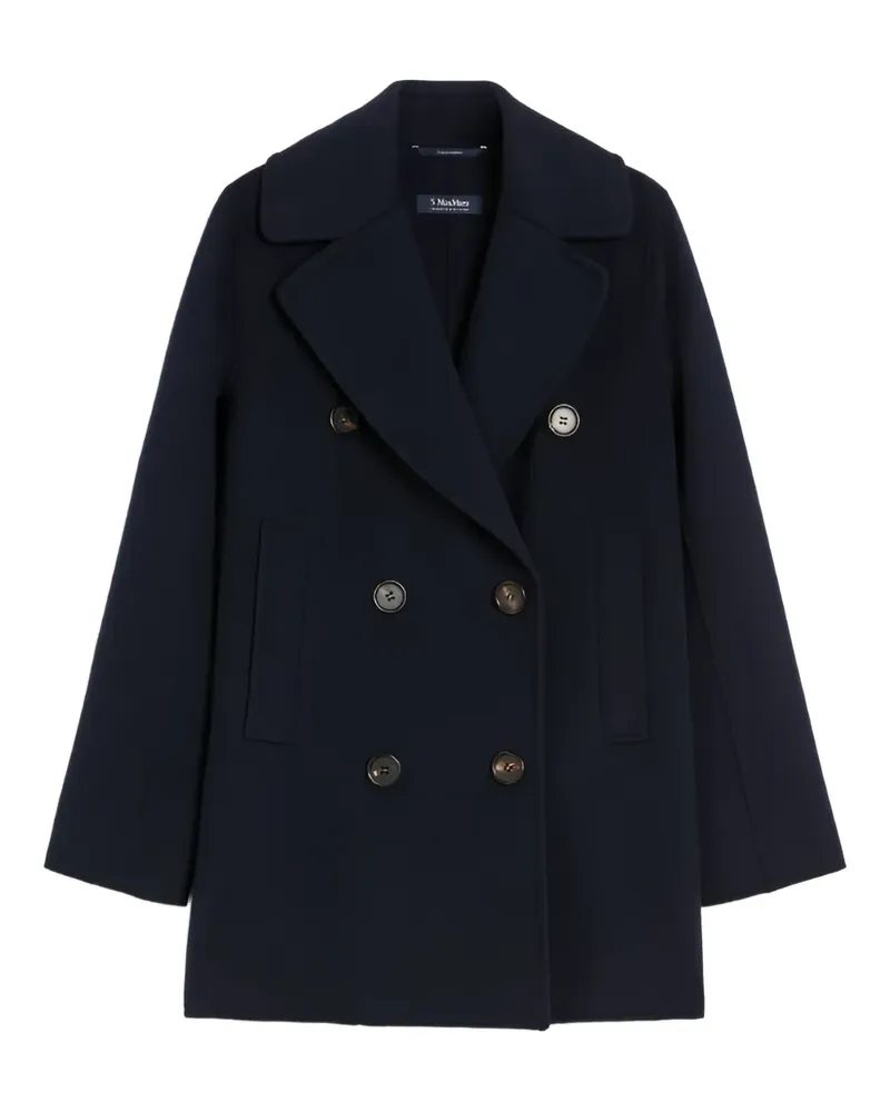Max Mara Doppelreihiger Cabanmantel - Blau Blau