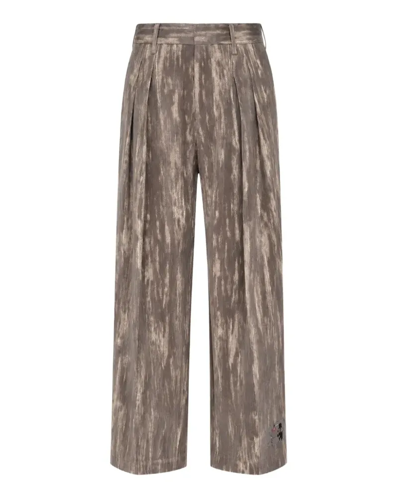 Doublet Gemusterte Hose mit Falten - Braun Braun