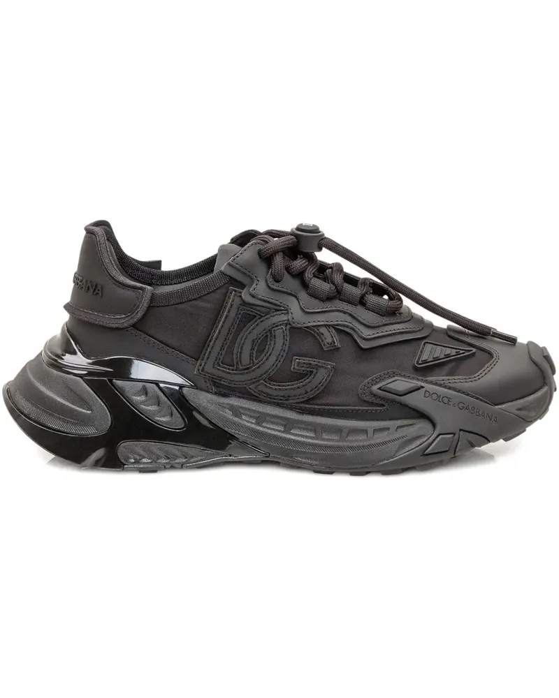Dolce & Gabbana Sneakers mit Logo-Patch - 8B956|NERO/NERO 8b956