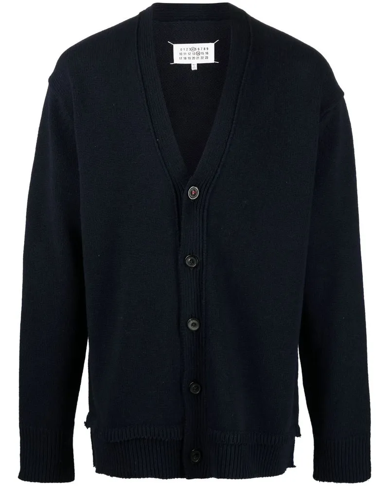 Maison Margiela Cardigan mit V-Ausschnitt - Blau Blau