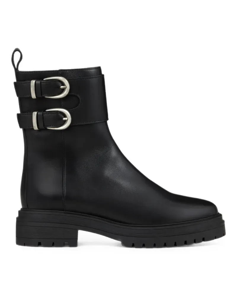 ba&sh Coda buckle-detail leather biker boots - Schwarz Schwarz
