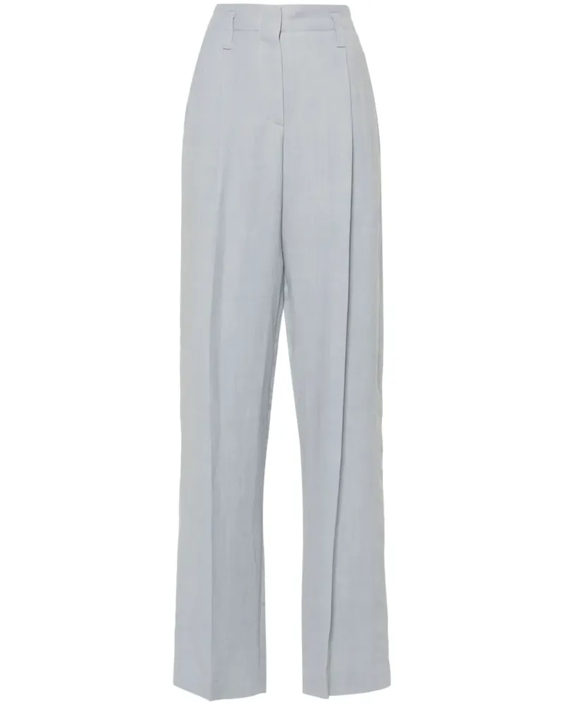 Brunello Cucinelli Straight-Leg-Hose mit Falten - Blau Blau