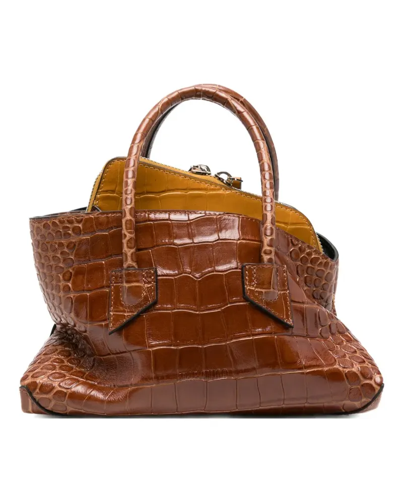 ATTICO mini Le Passeggiata tote bag - Braun Braun