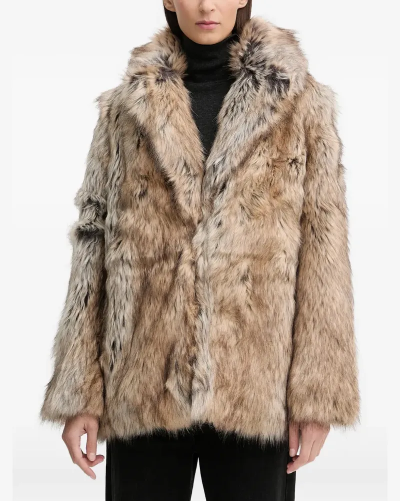 Zadig & Voltaire Faune faux fur coat - Nude Nude