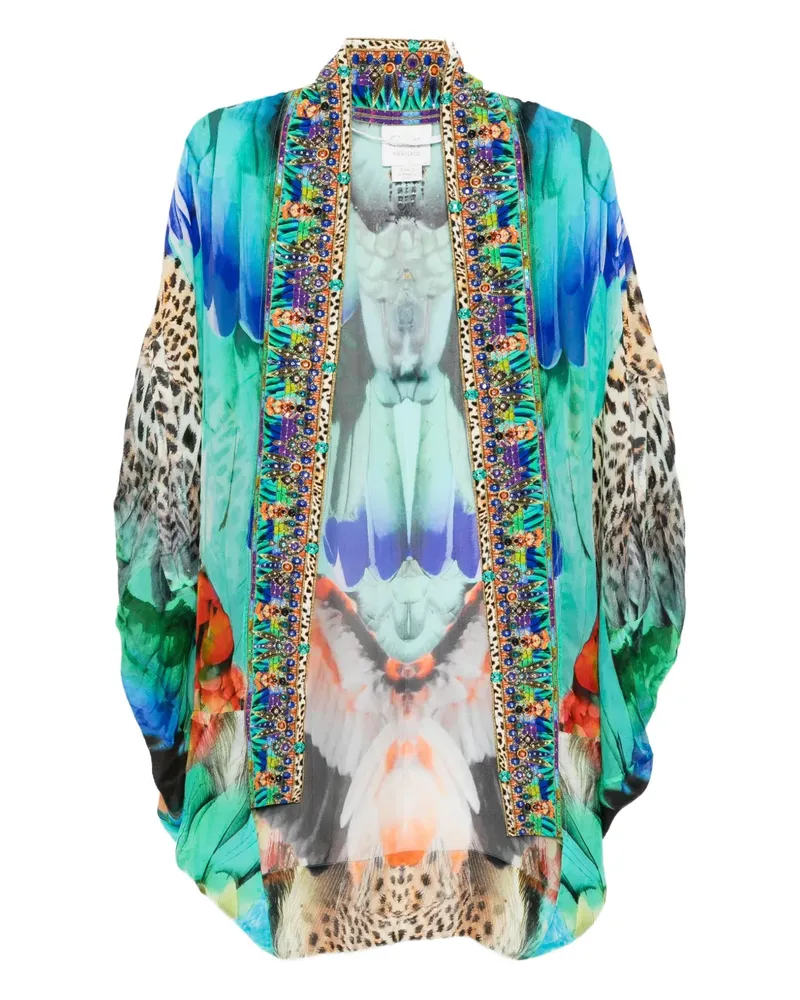 Camilla Jacke mit grafischem Print - Blau Blau