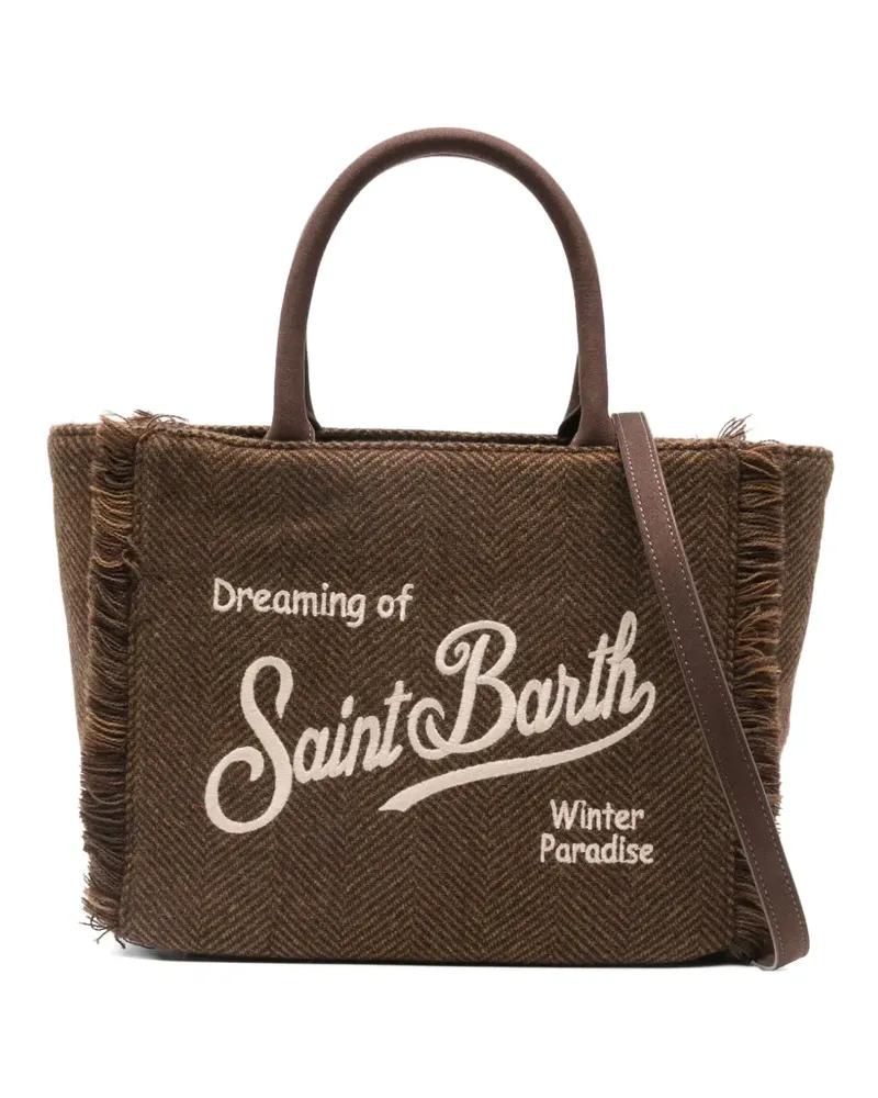 MC2 Saint Barth Shopper mit Fransen - Braun Braun